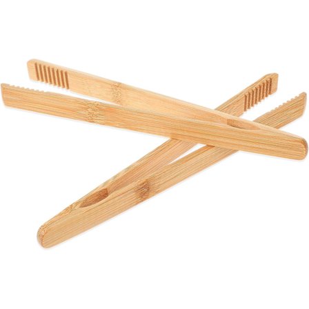 25,5 cm Långa Brödrostänger i Bambu - Set om 2 - Brun