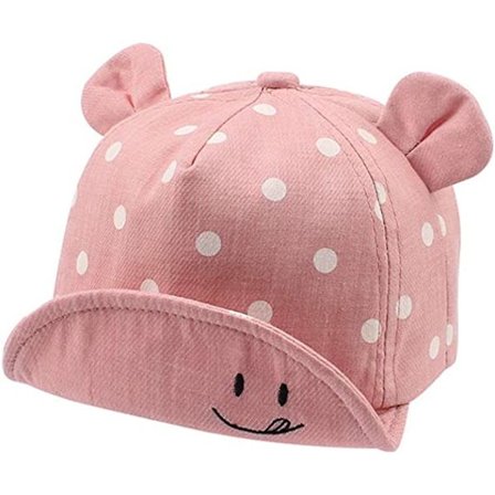 Bomullsbabyhatt (rosa, hattens omkrets runt 46 - 48 cm) 12 till