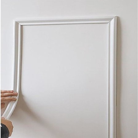 PVC Dekorativ Selvklæbende Væglister - Fleksibel Gipsliste til Stue TV-ramme DIY 3D Loftliste til Skabsdøre og Billedrammer_yu