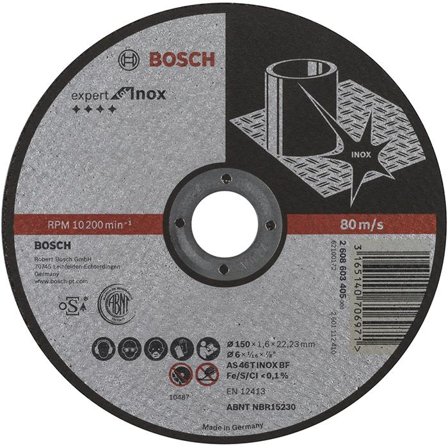 Bosch Expert for Inox Kapskiva 150x22,23mm, Kapa, slipa & polera