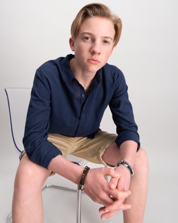 RYVLS Jackson Linen Shirt Blauw Overhemden Jongens - Kids Brand Store