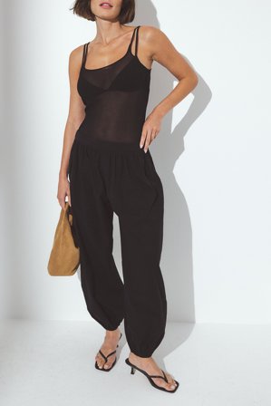 Cecilie Haugaard x NA-KD - Ballongbukse med middels liv - Vide bukser - Svart - EU 38