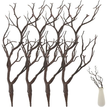 4-pakning kunstige tørkede hjortegevir-trekvister for plantedekorasjon