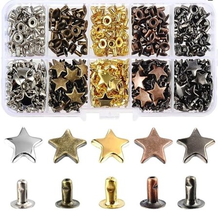 Cap lädernitarsats Rörmetallnitar nitar