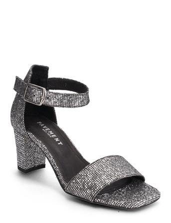 Sinna Glitter Sandal Med Hæl Sølv Pavement*Betinget Tilbud