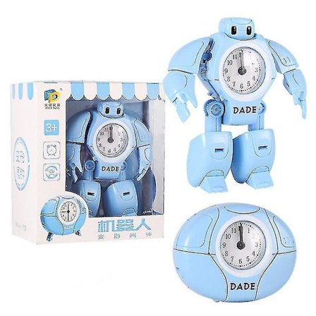 Tegneserie Vekkerklokke Transform Robot Tid Klokke Kreative Studenter Vekkerklokke Søte Barn Kids Gaver Elektroniske Gadgets