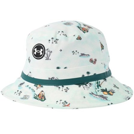 Under Armour - Grön bucket Hatt - Drive White/Green Bucket @ Hatstore