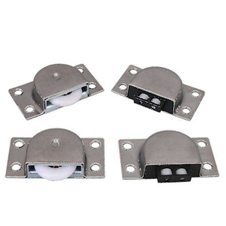 2 par Stål 338 Skabslåge Skydedørsrulle