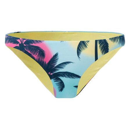 Aquawave Girls Rodani Palm Tree Bikini Bottoms 11 år Blå/Gul