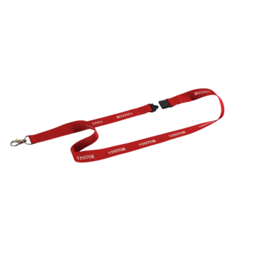 Nyckelband Visitor Durable Med Karbinhake 2cm Röd*