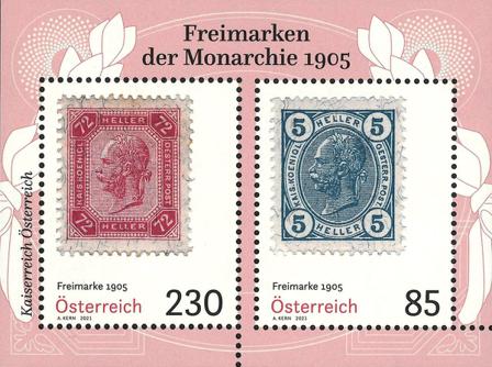 Østrig - Frimærker 1905 - Postfrisk miniark