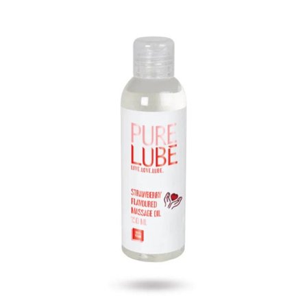 PURE LUBE MASSAGE OIL STRAWBERRY 150 ml - Erotik Vuxen: Massasjeoljer