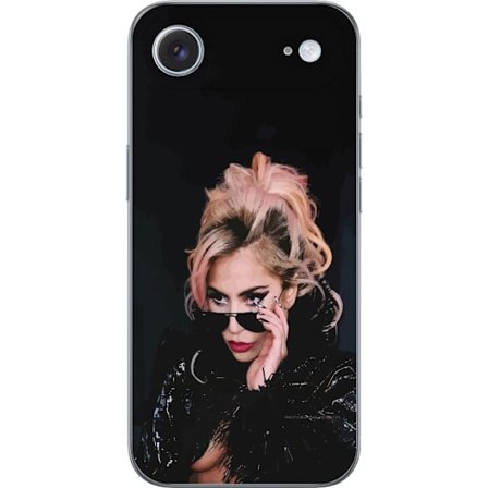 Kompatibelt Mobildeksel til Apple iPhone 17 Air Lady Gaga portrett med solbriller og dramatisk sminke i mørk glamorøs stil