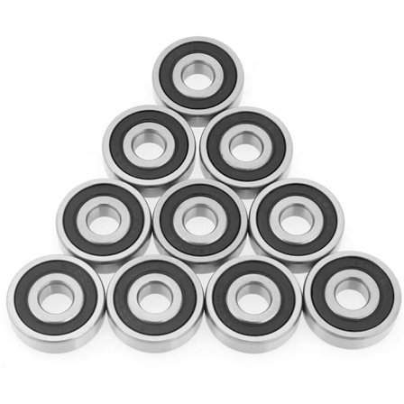 10 stk./sæt kuglelejer 6200- Dobbelt gummi forseglet stål dyb rille kugleleje størrelse 10 x 30 x 9 mm