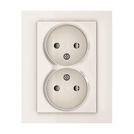 Elko Plus 2-V UJ Stikkontakt hvit, 2-veis ujordet, Strømbrytere & vegguttak