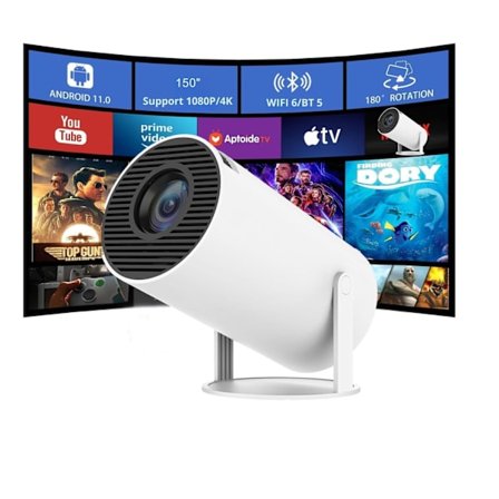 130-tums projektor med 180-graders vridning