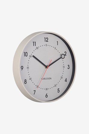 Karlsson - Veggklokke Fresco - Grå - Veggklokker & bordklokker - Fra Homeroom