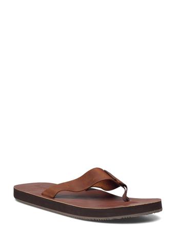 Jfwbondi Leather Sandal Shoes Summer Shoes Flip Flops Brun Jack & J S