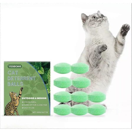 Katteavskrekkende middel utendørs, katteavstøtende middel utendørs og innendørs, 10 pakker naturlig katteavskrekkende middel for å holde katter unna 