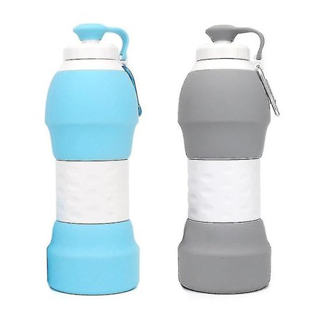 Vattenflaska Vikbara koppar 580ml Bpa Gratis livsmedelsklassad silikonvattenkopp