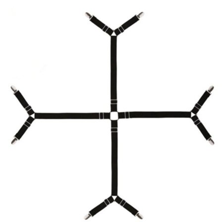 Lakenstropper, justerbare lange lakenholdere Lakenklemmer, Lakenstrammere med 8 klemmer for laken