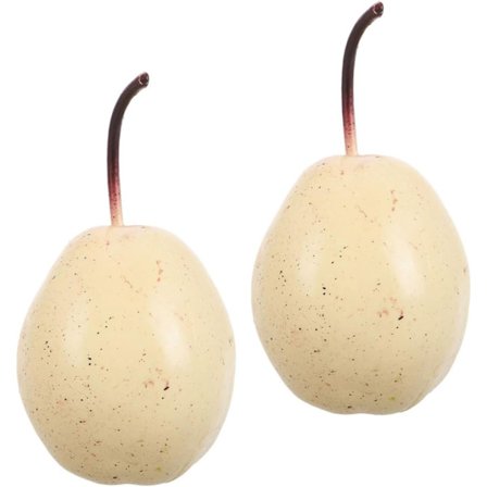 2 stk. Realistiske falske pærer, naturtro kunstige frukter for hjemme- og festdekorasjon, simulering av gule pære-rekvisitter for håndverk, utdanning 