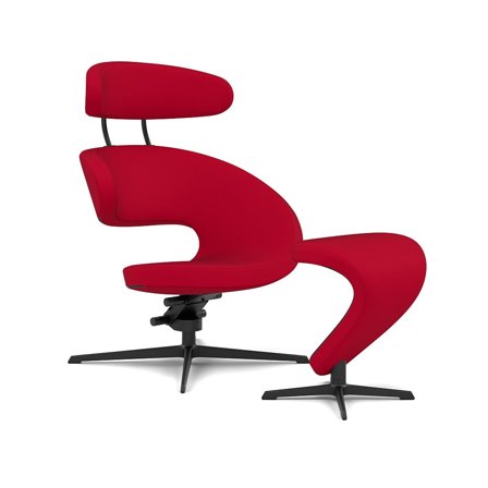 Varier Furniture Peel - Red Polyester - Black base