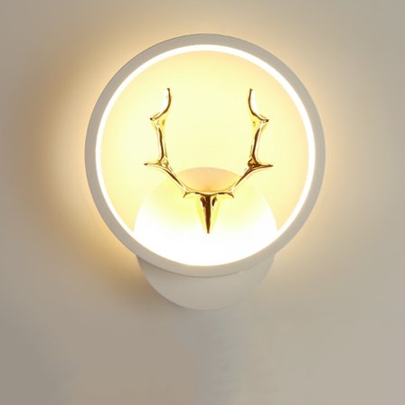 Innendørs liten vegglampe Enkel rund nattlampe Soverom nattbord