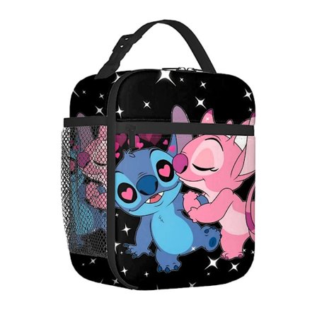 Cartoon bärbar lunchväska för grund- och gymnasieelever med fullständiga tryck, kylväska, picknick cool
