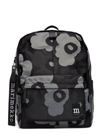 Zip Top Backpack Unikko Black Marimekko
