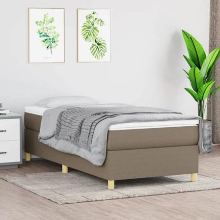 Maison Exclusive - Taupe-värinen joustinpatja sänkylle 90x190 cm kangas