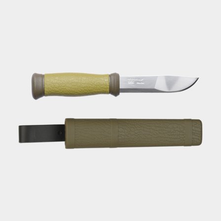 Cuchillo de exterior Morakniv Mora 2000 (S), 224 mm, goma TPE / acero inoxidable sueco reciclado, verde