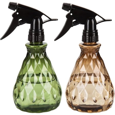 2 stk. 500 ml genopfyldelig sprayflaske, sprayflaske til haveplanter, rengøring (brun+grøn)