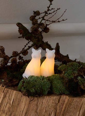 Batterilys Edda rev 2 pk - hvit