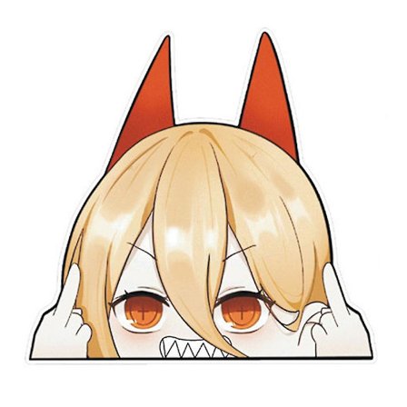 Cartoon Chainsaw Anime Bildekaler Bilfönster Dörr Reflekterande Dekal Dekoration