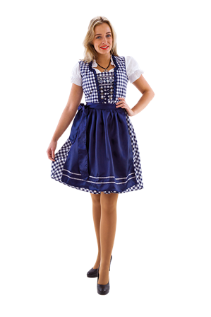 Kjole Oktoberfest Deluxe Blå L