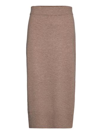 Agnes Cashmere Blend Knitted Skirt Beige Lexington Clothing