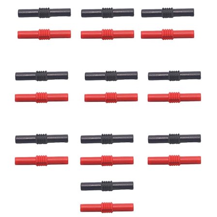 20 Stycken 4mm Banankontakt Hona till Hona Adapter Koppling Förlängning Isolerade Banankontaktanslutningar