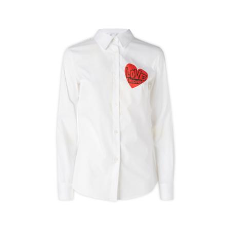 Love Moschino, Shirts Biały, Kobieta, Rozmiar: XS