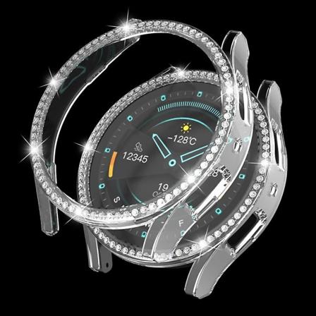 Hård PC-fodral för Samsung Galaxy Watch6 40mm, dekorerad med strass Transparent