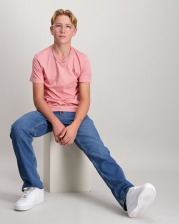 Calvin Klein MONO MINI BADGE REG T-SHIRT Violetti T-paidat Tytöt - Kids Brand Store