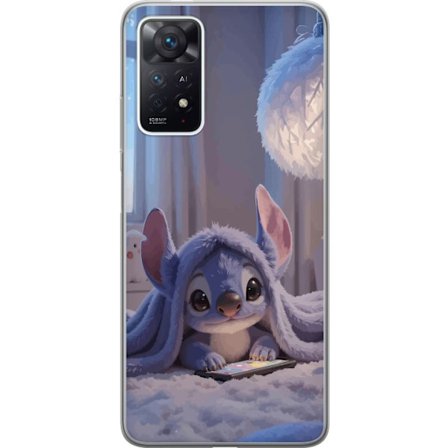 Yhteensopiva Puhelinkuori Xiaomi Redmi Note 11 Pro Stitch alapuolella huopa ilta valo viihtyisä sininen muotoilu lämmöllä leikkisyyttä ja unelias