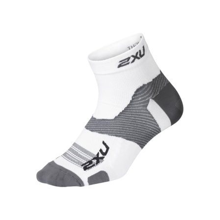 2XU Vectr Ultralight 1/4 Crew Sock Men workout socks White L