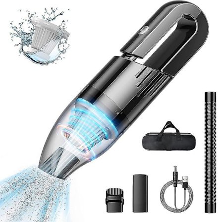 Håndholdt støvsuger trådløs - Mini bilstøvsuger genopladelig til bil,