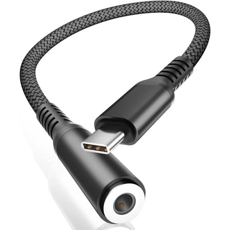 iPhone 16 15 Hörlurar aux Adapter, USB C till 3.5mm Ljudkonverterare, Typ C till Jack för Apple 15 Pro Max Plus, iPad 10 10:e