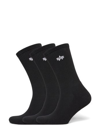 Alpha Industries Basic Socks 3 Pack - Black - 43-46