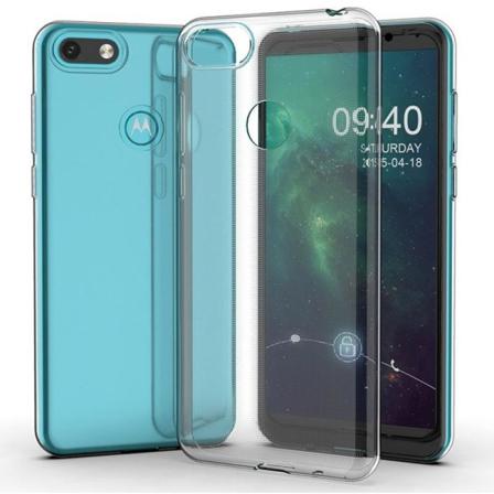 Motorola Moto E6 Play Stötdämpande Silikon Skal Simple Transparent