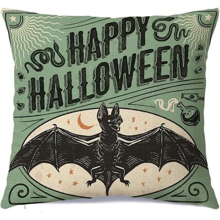 Happy Halloween kuddfodral 18x18 tums vintage kuddar