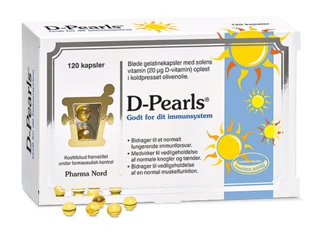 Pharma Nord D-Pearls 20 mcg 120 kaps., Helse & Madvarer, Vitaminer, D-vitamin