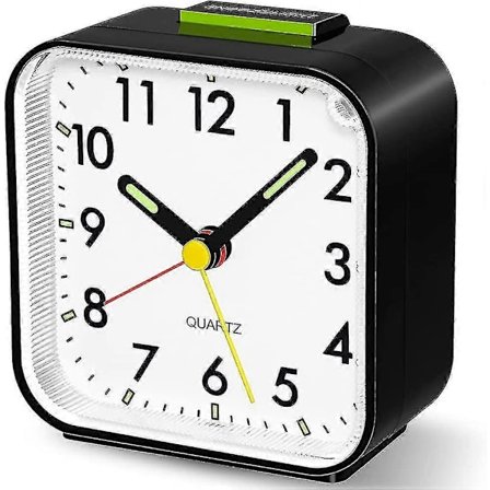 Batteridriven väckarklocka Sängbord Tyst Tickfri Bordsklocka Enkel Analog